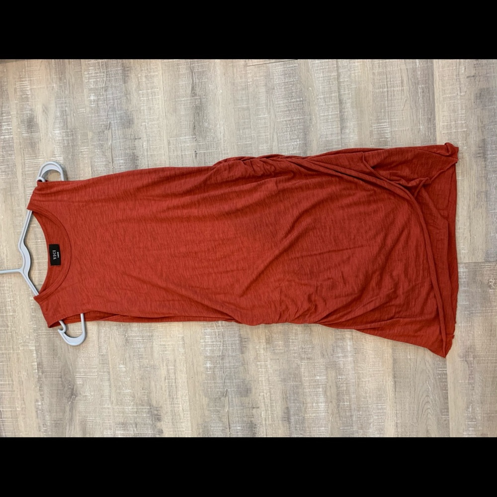 Ruched, sleeveless, t-shirt dress - like new!